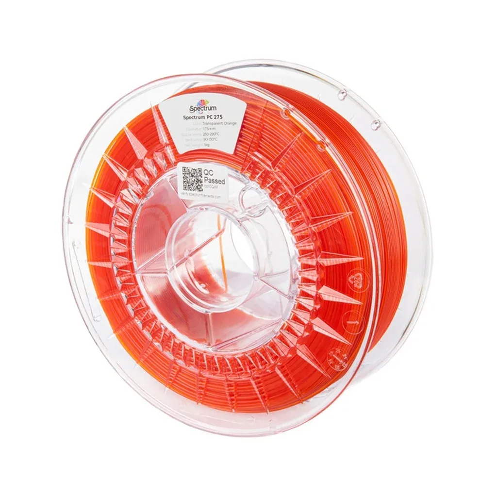 Пластик для 3D-принтера Spectrum PC 275 Transparent 1.75mm 1kg Orange (80939)
