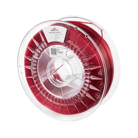 Пластик для 3D-принтера Spectrum PC 275 Transparent 1.75mm 1kg Red (80940)