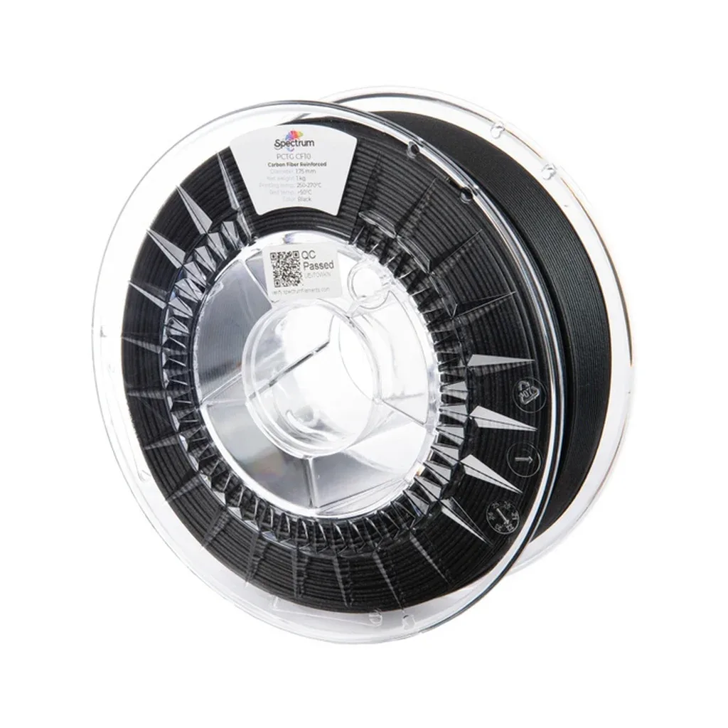 Пластик для 3D-принтера Spectrum PCTG CF10 1.75mm Black 1kg (80717)
