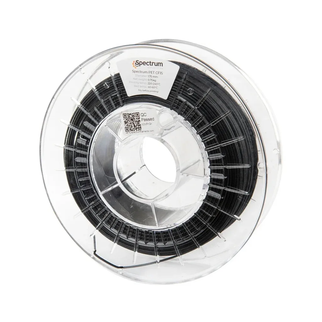 Пластик для 3D-принтера Spectrum PET CF15 1.75mm 0.75kg Black (80587)