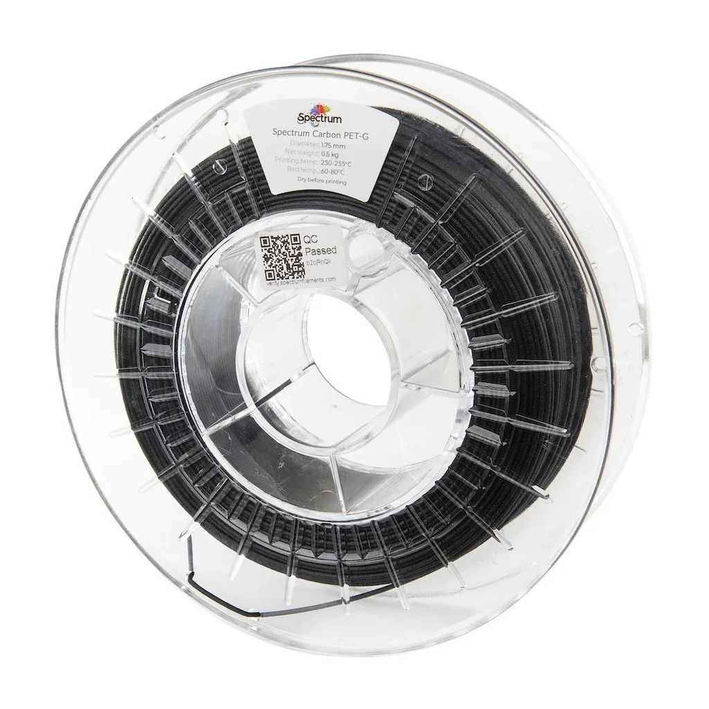 Пластик для 3D-принтера Spectrum PET-G Carbon 1.75mm 0.5kg Black (80467)