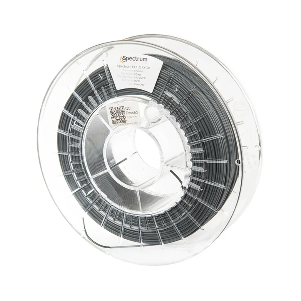 Пластик для 3D-принтера Spectrum PET-G FX120 1.75mm 0.5kg Grey, Iron RAL 7011 (80475)