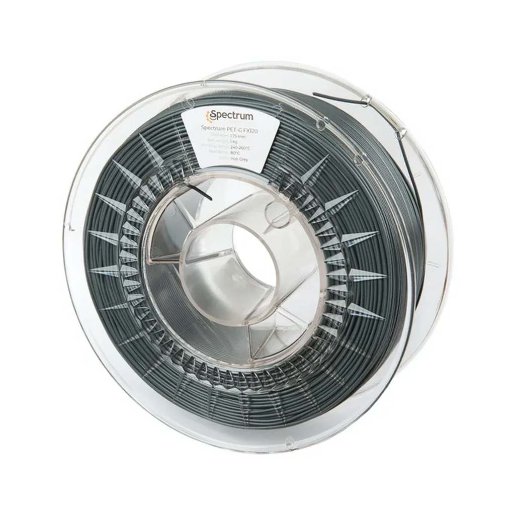 Пластик для 3D-принтера Spectrum PET-G FX120 1.75mm 1kg Grey, Iron RAL 7011 (80476)