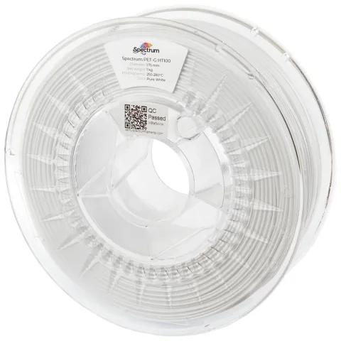 Пластик для 3D-принтера Spectrum PET-G HT100 1.75mm 0.5kg PURE WHITE (80410)