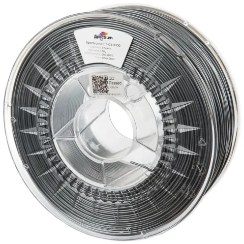 Пластик для 3D-принтера Spectrum PET-G HT100 1.75mm 0.5kg SILVER STEEL (80406)