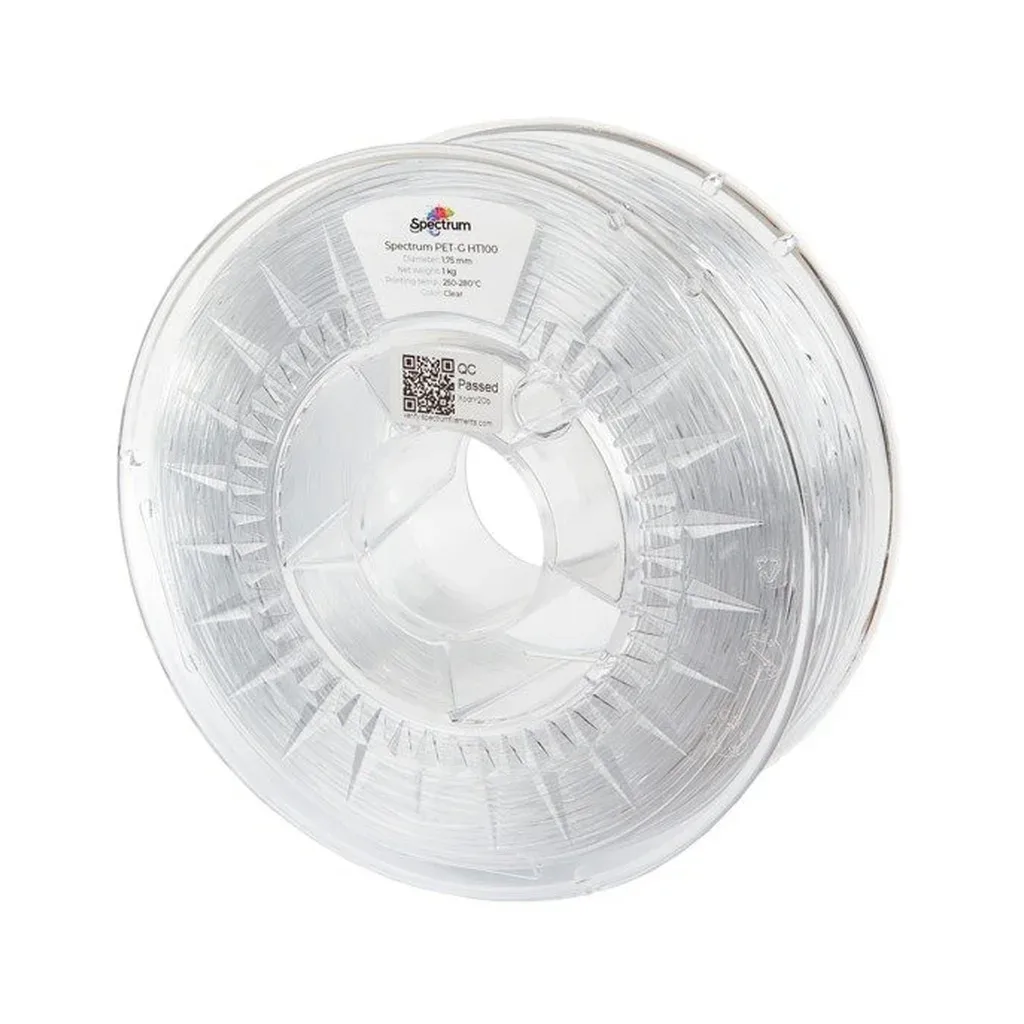 Пластик для 3D-принтера Spectrum PET-G HT100 1.75mm 1kg CLEAR (80413)
