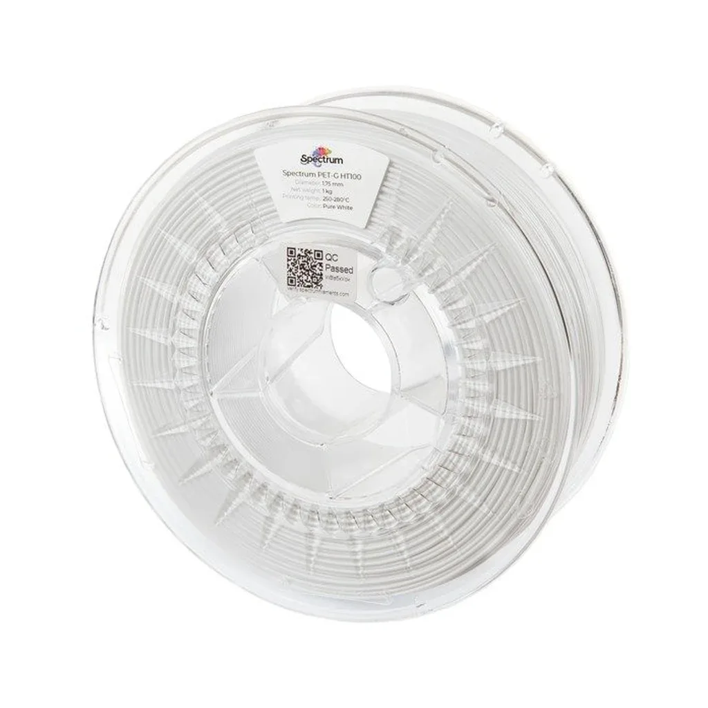 Пластик для 3D-принтера Spectrum PET-G HT100 1.75mm 1kg PURE WHITE (80411)