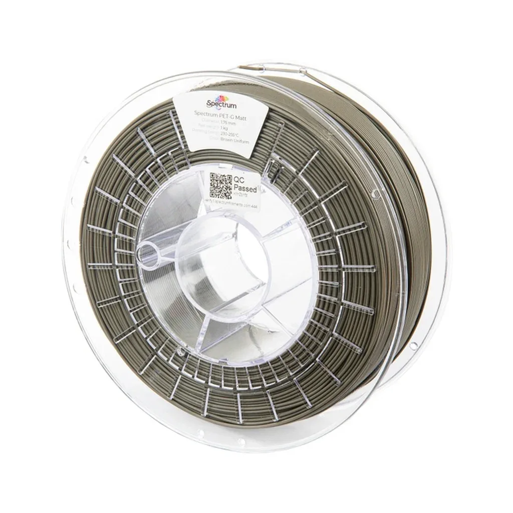 Пластик для 3D-принтера Spectrum PET-G MATT 1.75mm 1kg BROWN UNIFORM (80551)
