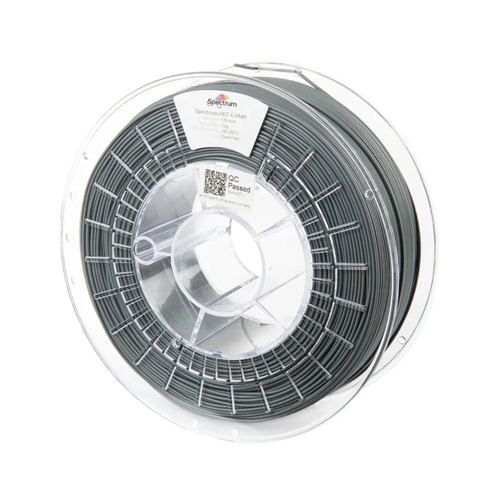 Пластик для 3D-принтера Spectrum PET-G MATT 1.75mm 1kg DARK GREY (80543)