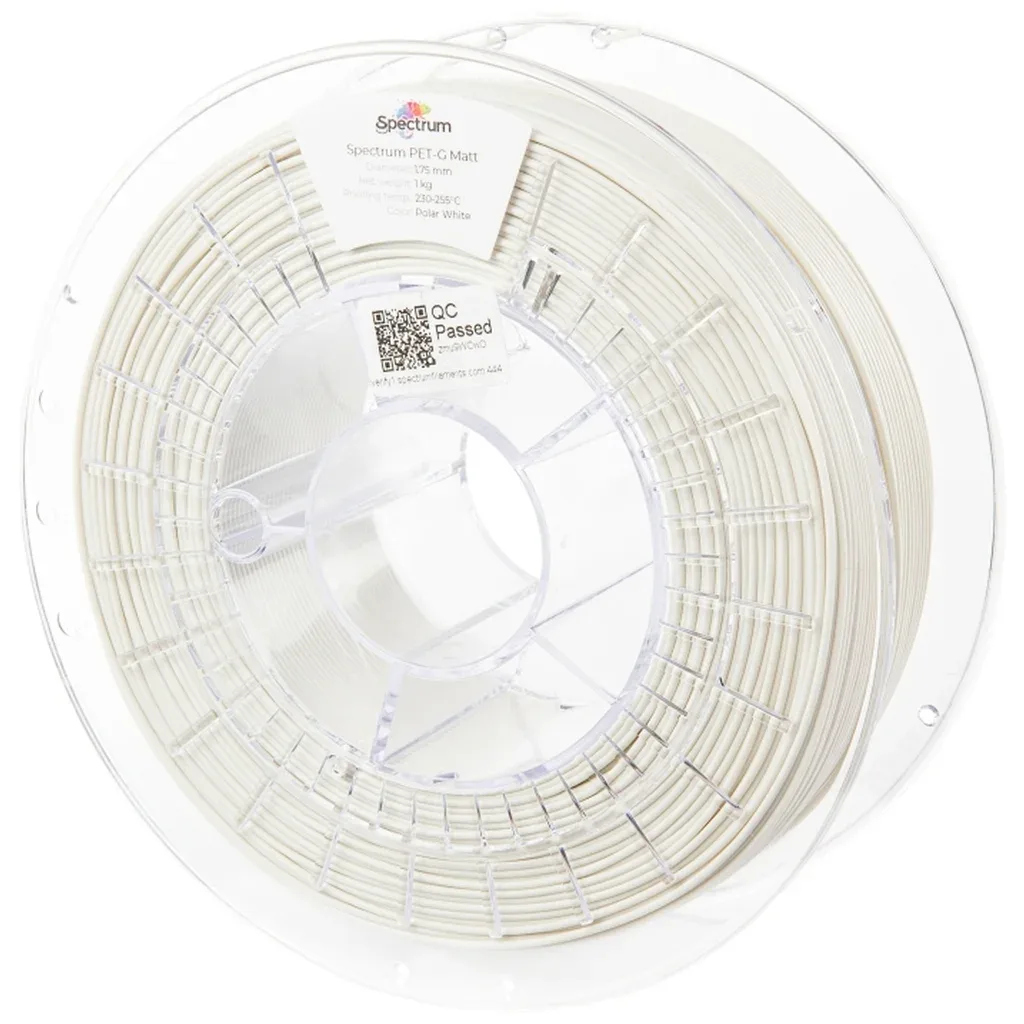 Пластик для 3D-принтера Spectrum PET-G MATT 1.75mm 1kg POLAR WHITE (80544)
