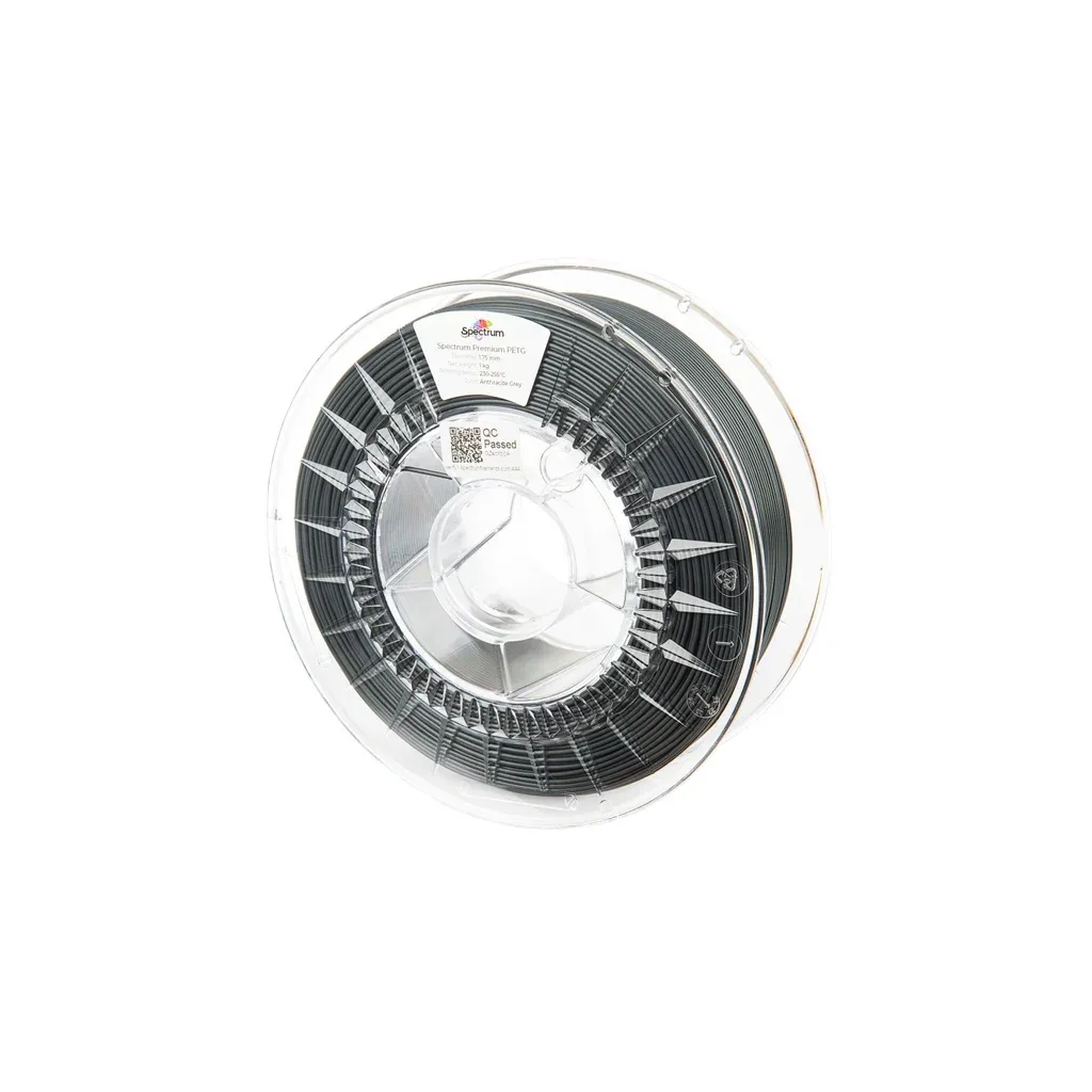Пластик для 3D-принтера Spectrum PET-G Premium 1.75mm 1kg Grey, Anthracite, RAL 7016 (80833)