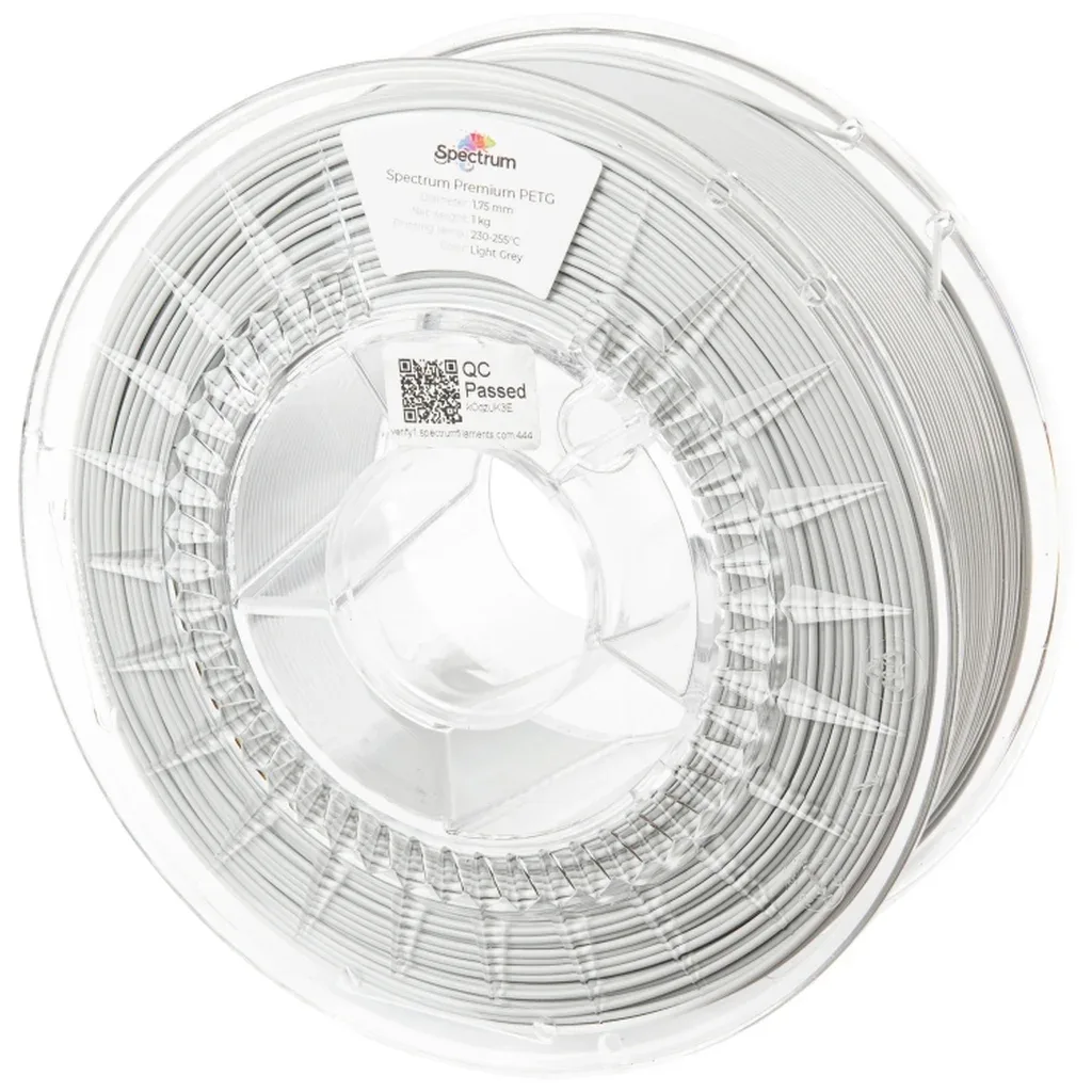 Пластик для 3D-принтера Spectrum PET-G Premium 1.75mm 1kg Grey Light, RAL7035 (80600)