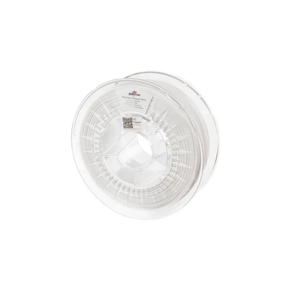 Пластик для 3D-принтера Spectrum PET-G Premium 1.75mm ARCTIC WHITE 1kg (RAL 9016) (80057)
