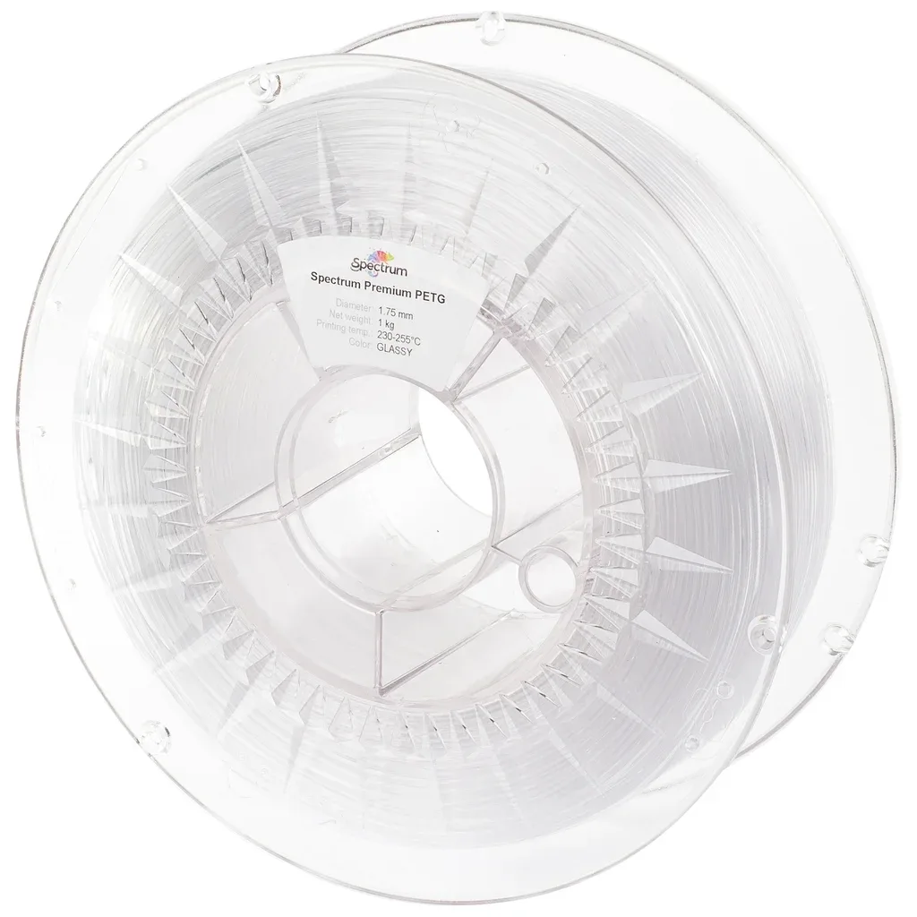 Пластик для 3D-принтера Spectrum PET-G Premium Transparent 1.75mm 1kg Glassy (80054)