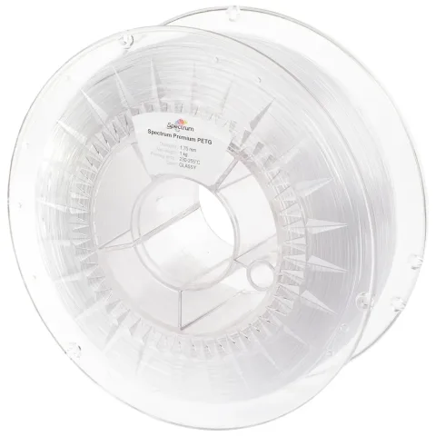 Пластик для 3D-принтера Spectrum PET-G Premium Transparent 1.75mm 1kg Glassy (80054)