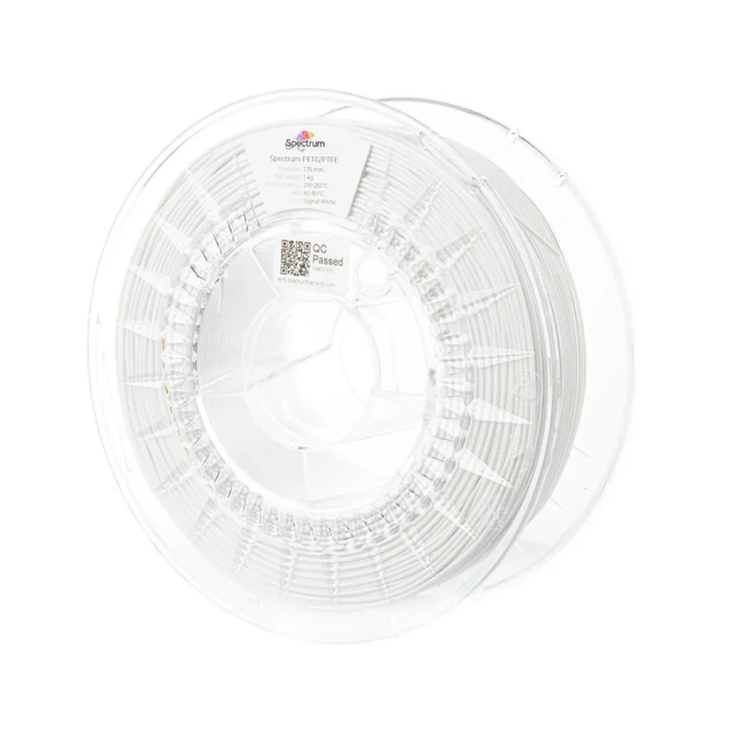 Пластик для 3D-принтера Spectrum PET-G/PTFE 1.75mm 1kg SIGNAL WHITE (80743)