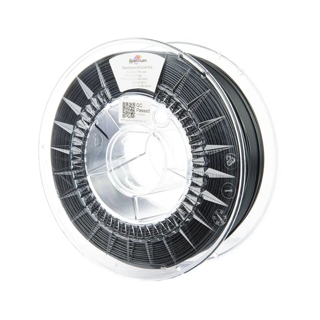 Пластик для 3D-принтера Spectrum PET-G/PTFE 1.75mm 1kg TRAFFIC BLACK (80742)