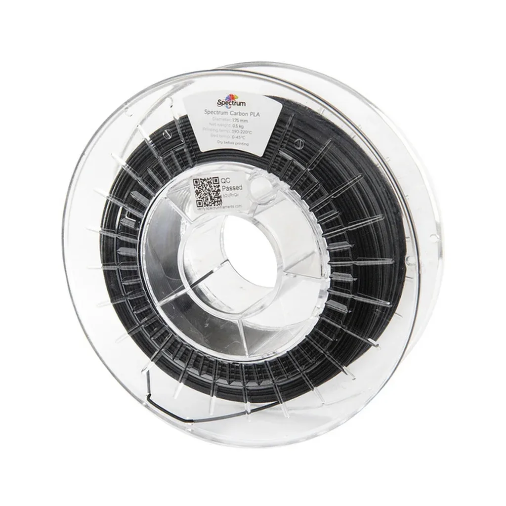 Пластик для 3D-принтера Spectrum PLA Carbon 1.75mm BLACK 0.5kg (80465)