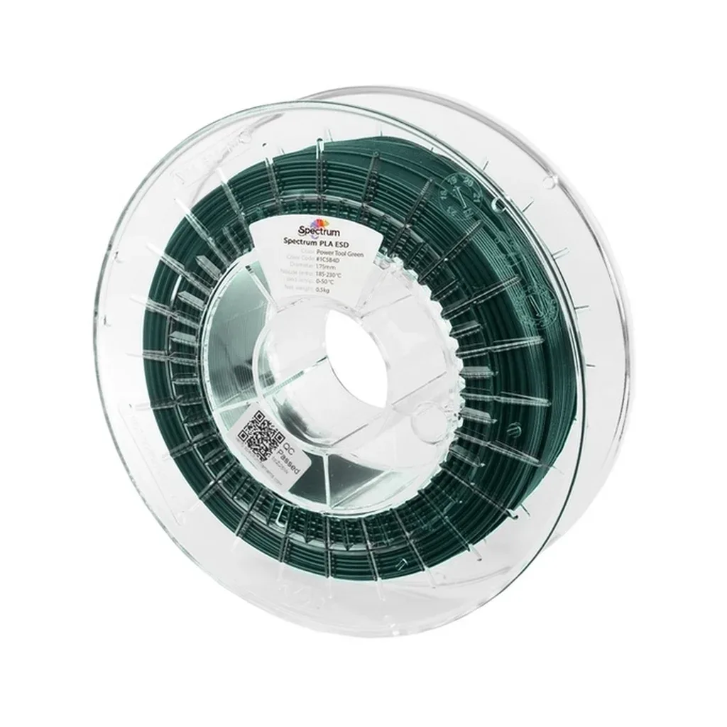 Пластик для 3D-принтера Spectrum PLA ESD 1.75mm 0.5kg POWER TOOL GREEN (81649)