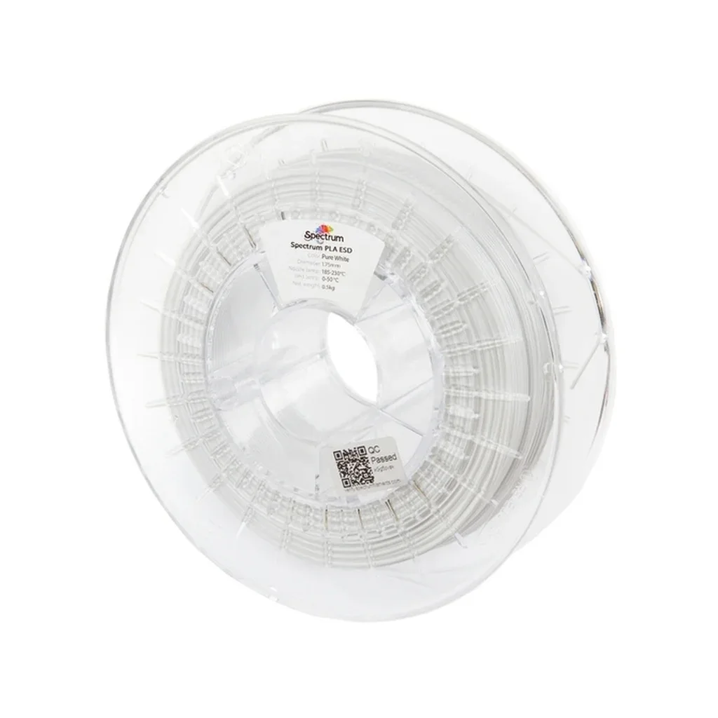 Пластик для 3D-принтера Spectrum PLA ESD 1.75mm 0.5kg PURE WHITE (81643)
