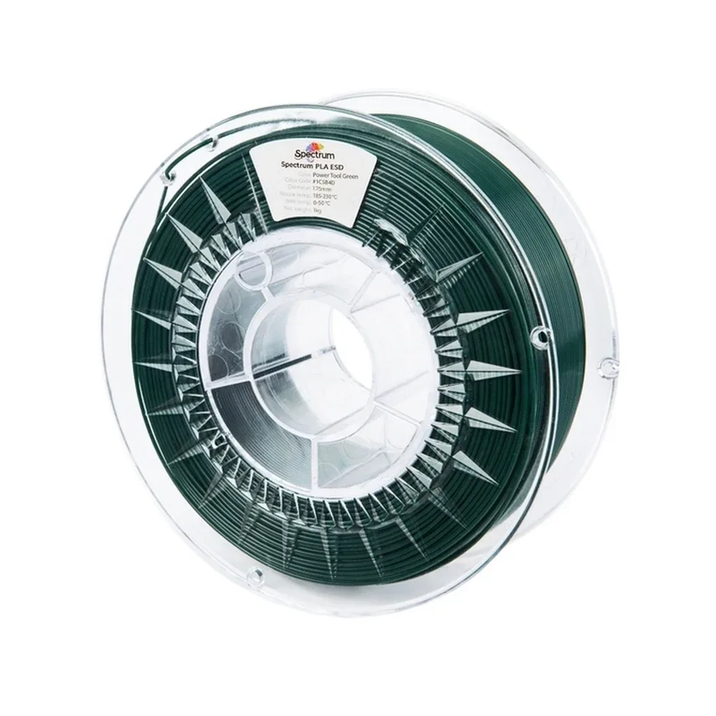 Пластик для 3D-принтера Spectrum PLA ESD 1.75mm 1kg POWER TOOL GREEN (81657)