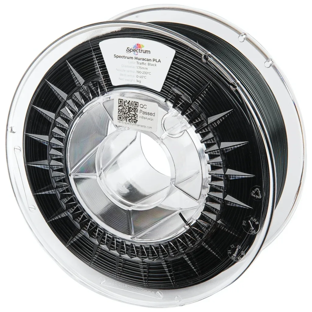 Пластик для 3D-принтера Spectrum PLA Huracan PLA 1.75mm 1kg TRAFFIC BLACK (80930)