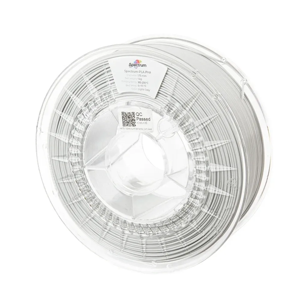 Пластик для 3D-принтера Spectrum PLA PRO Premium 1.75mm 1kg LIGHT GREY (80834)