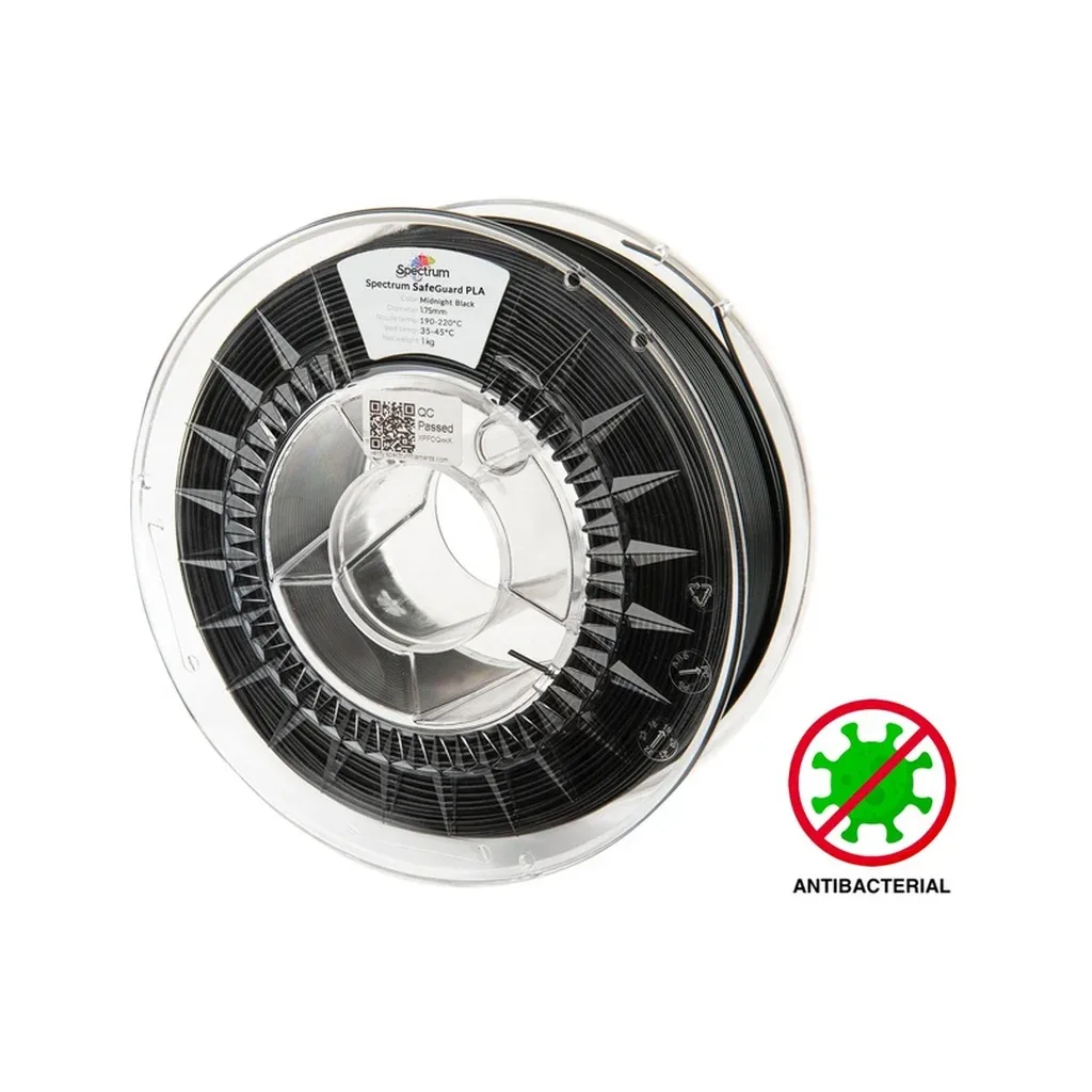 Пластик для 3D-принтера Spectrum PLA SafeGuard 1.75mm 1kg Black, Deep (81554)