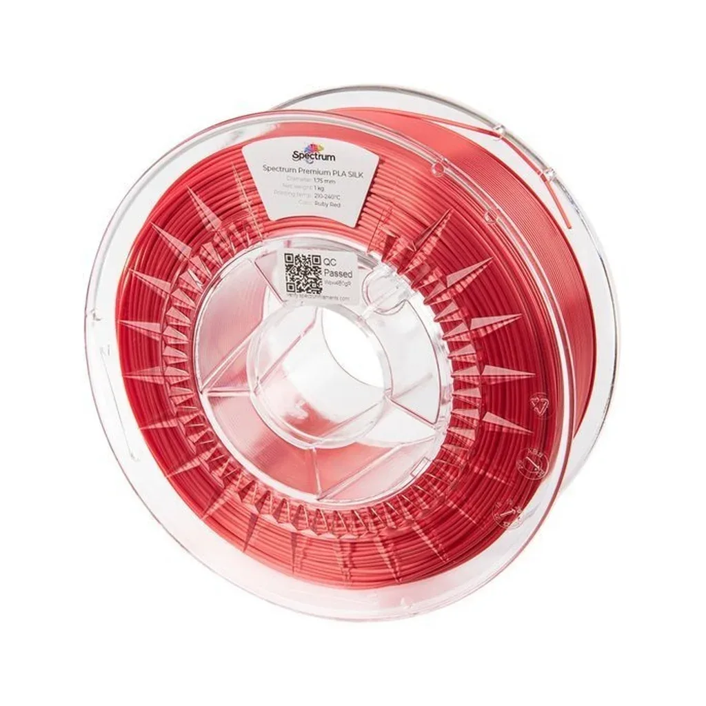 Пластик для 3D-принтера Spectrum PLA Silk 1.75mm 1kg, Red, Ruby (80443)