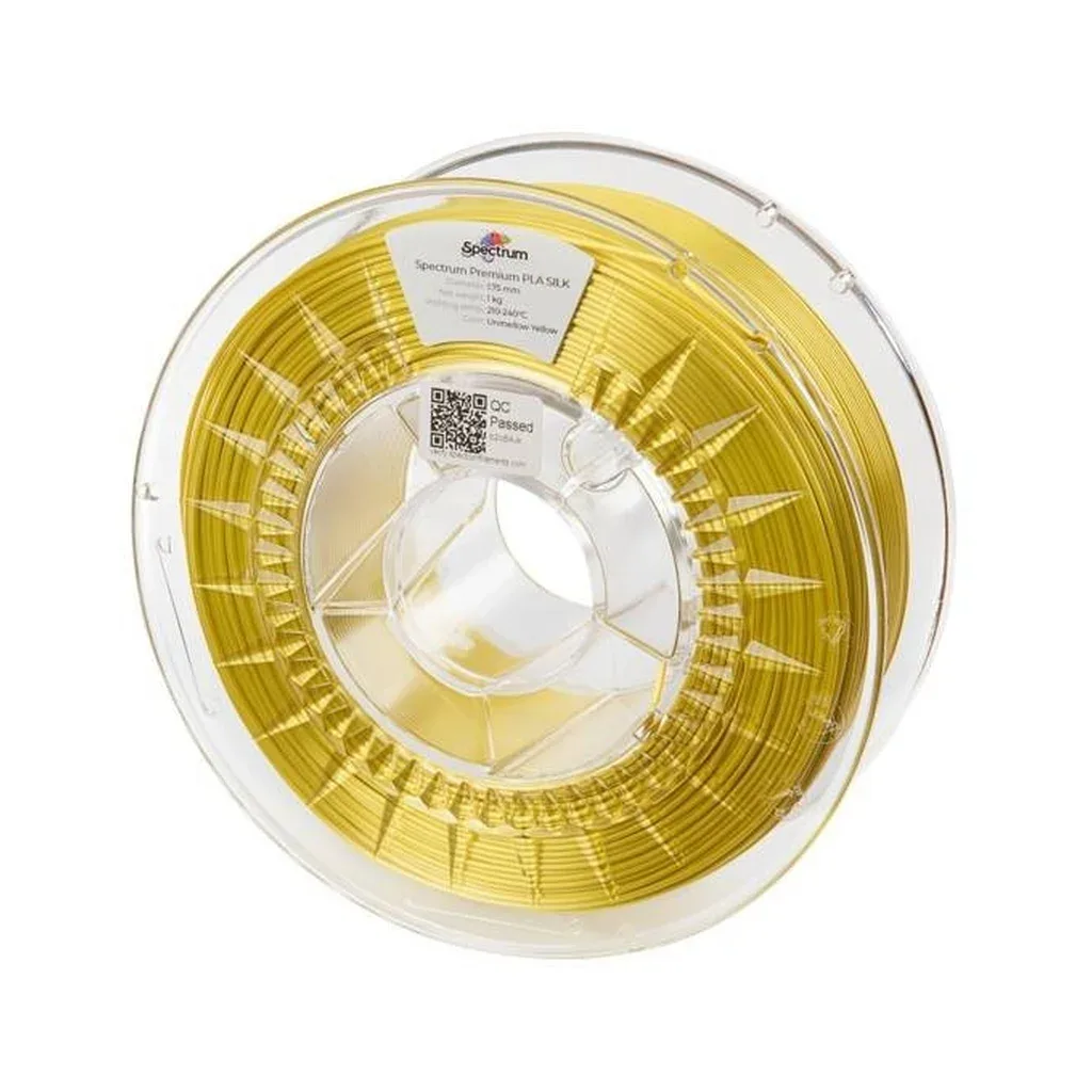Пластик для 3D-принтера Spectrum PLA Silk 1.75mm 1kg, Yellow, Unmellow (80267)