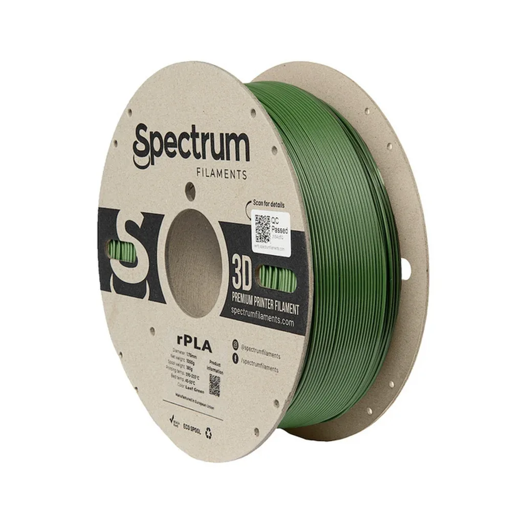 Пластик для 3D-принтера Spectrum r-PLA 1.75mm 1kg Green, Leaf (Ral 6002) (80559)
