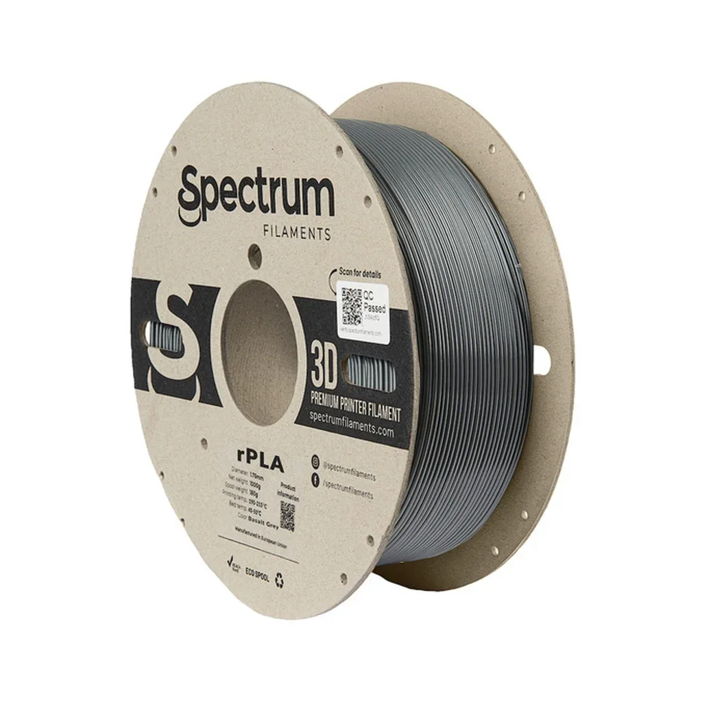 Пластик для 3D-принтера Spectrum r-PLA 1.75mm 1kg Grey, Basalt (Ral 7012) (80556)