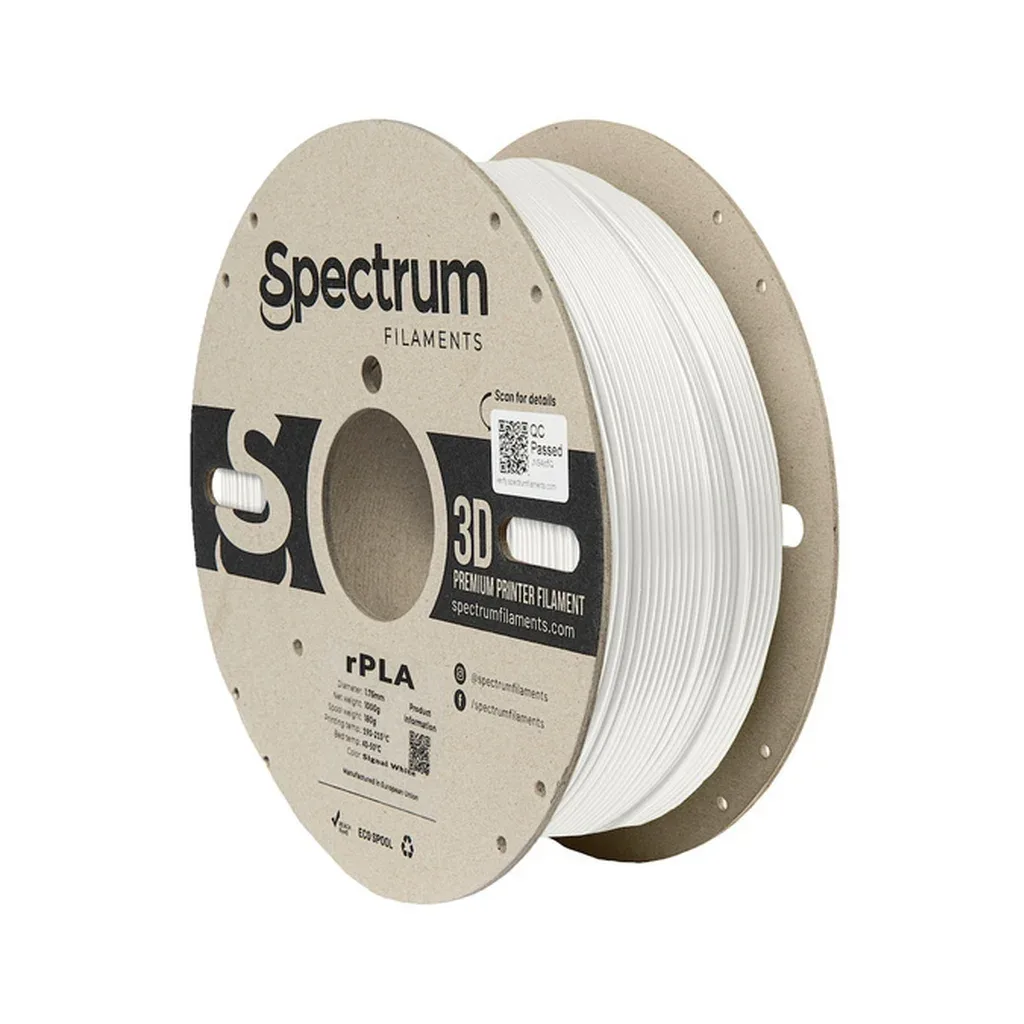 Пластик для 3D-принтера Spectrum r-PLA 1.75mm 1kg White, Signal (Ral 9003) (80555)