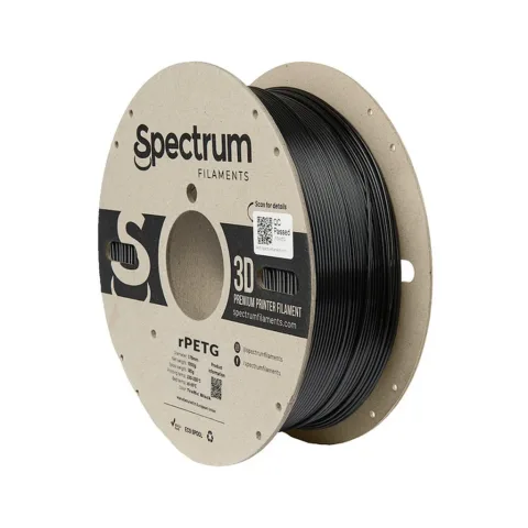 Пластик для 3D-принтера Spectrum rPETG 1.75mm 1kg Black, Traffic (RAL 9017) (80591)