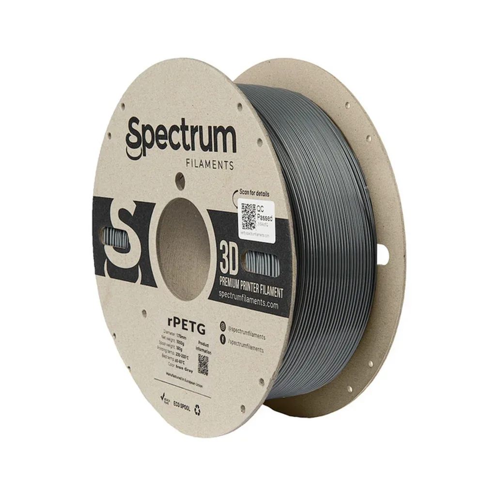 Пластик для 3D-принтера Spectrum rPETG 1.75mm 1kg Grey, Iron (RAL 7011) (80594)