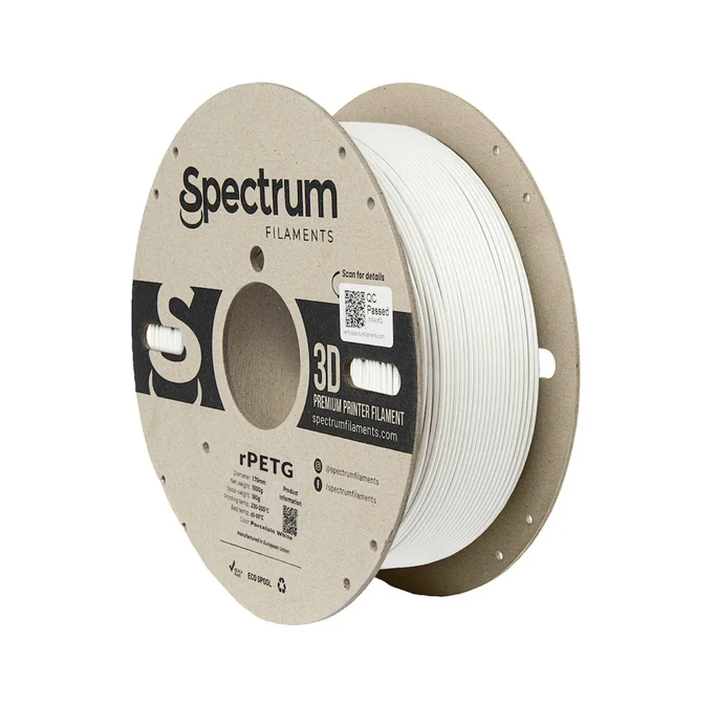 Пластик для 3D-принтера Spectrum rPETG 1.75mm 1kg White, Porcelain (RAL 280 93 05) (80590)