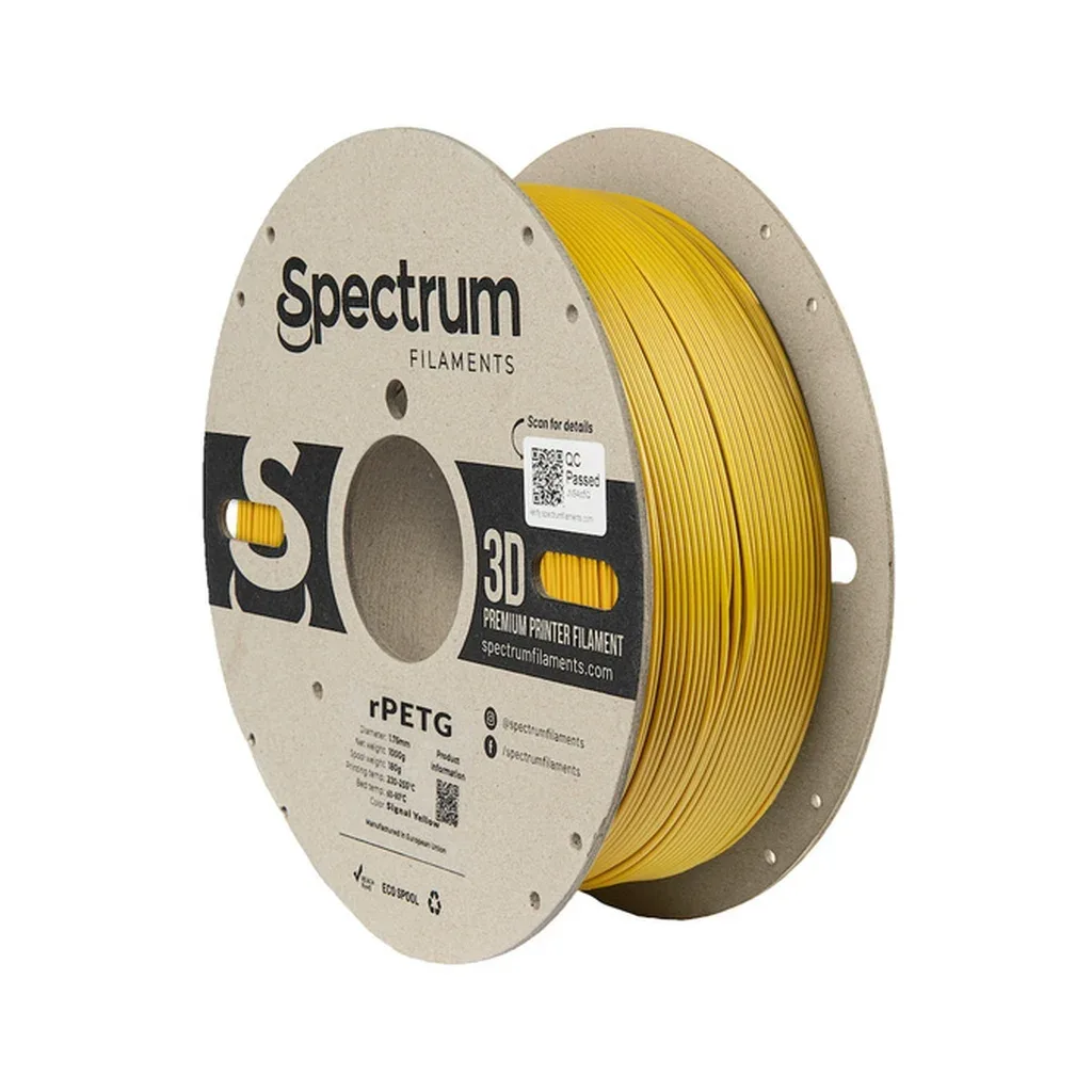 Пластик для 3D-принтера Spectrum rPETG 1.75mm 1kg Yellow, Signal (RAL 1003) (80596)