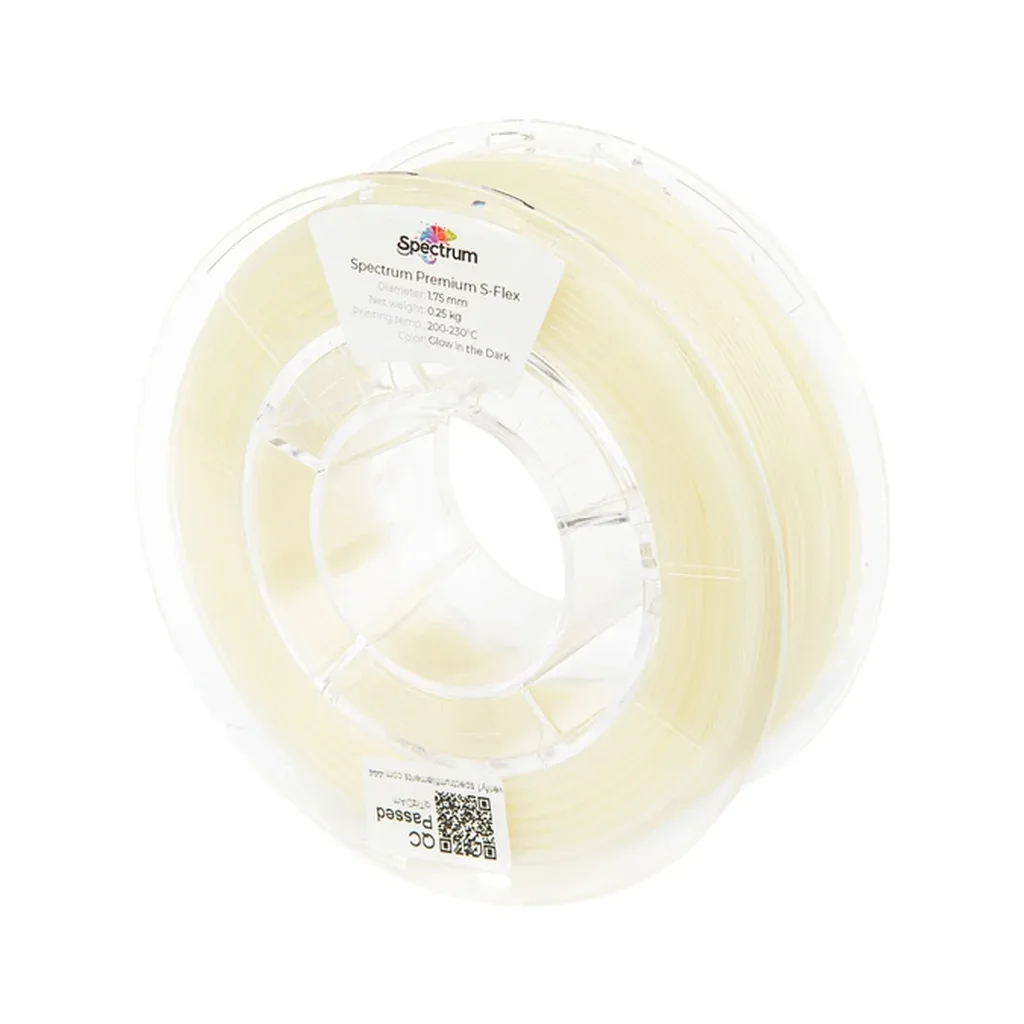 Пластик для 3D-принтера Spectrum S-Flex 98A GLOW IN THE DARK 1.75mm 0.25kg Natural/Green (80529)