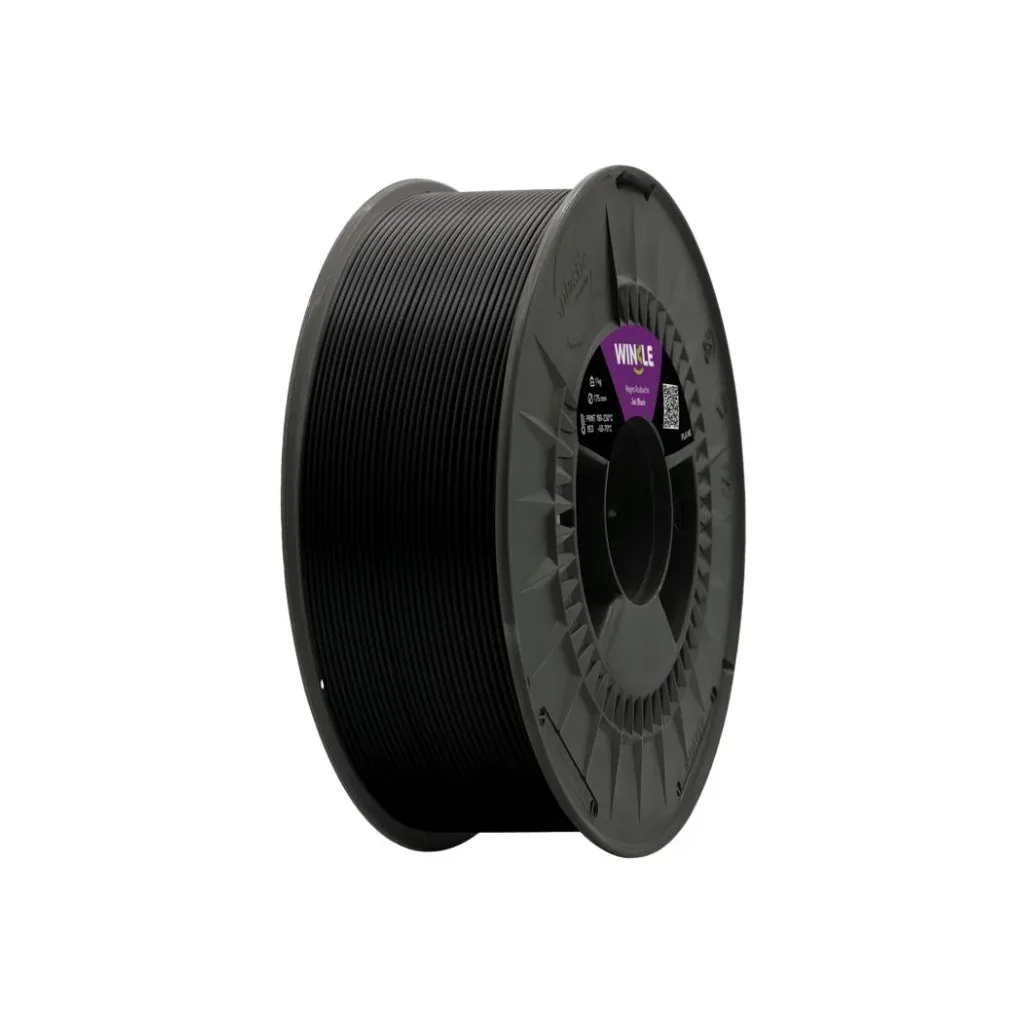 Пластик для 3D-принтера WINKLE PLA HD 1.75mm, 1kg, Black (PHD01000175NEGAZAWNK)