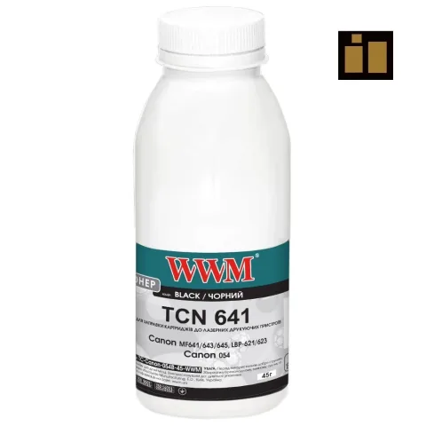Тонер Canon MF641/643/645, LBP-621/623, Canon 054, 45г Black, chip WWM (TC-Canon-054B-45-WWM)