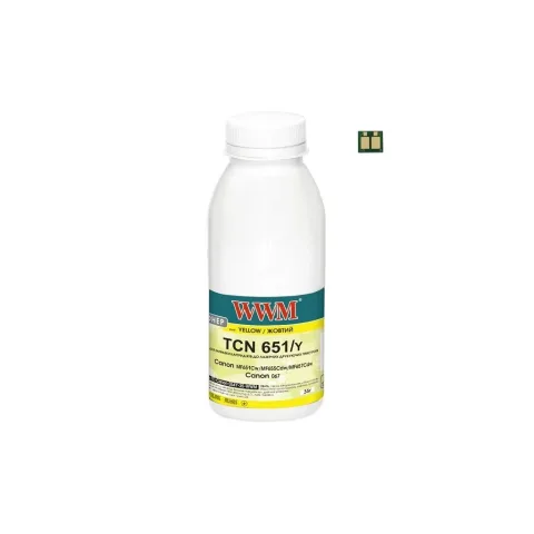 Тонер Canon MF651Cw/MF655Cdw/MF657Cdw, Canon 067 35г Yellow chip WWM (TC-Can067Y-35-WWM)