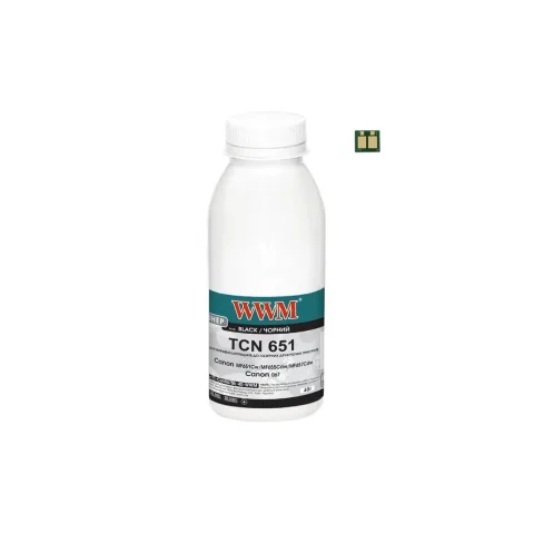 Тонер Canon MF651Cw/MF655Cdw/MF657Cdw, Canon 067 40г Black chip WWM (TC-Can067Bk-40-WWM)