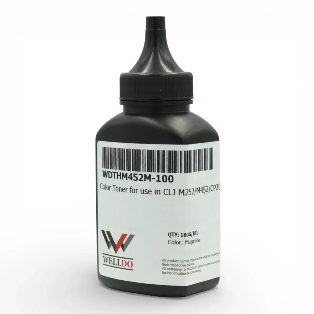 Тонер HP CLJ M252/277/452/477, Canon 045/046, 100г MAGENTA Welldo (WDTHM452M-100)