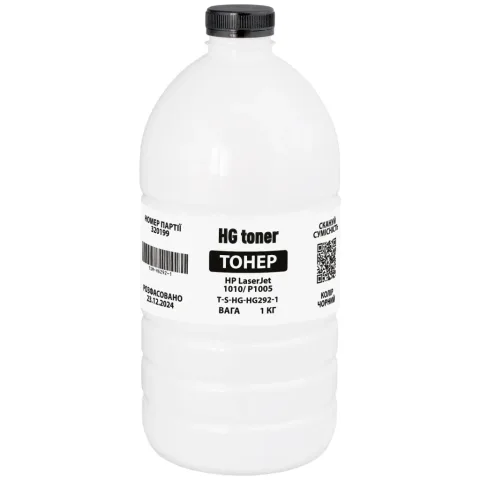 Тонер HP LJ 1010/P1005, 1 кг HG (TSM-HG292-1)