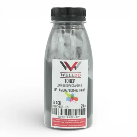 Тонер HP LJ Enterprise M607/608/609/Canon 056/056L/056H/057, фасовка 125г Welldo (UWDTH608-125)