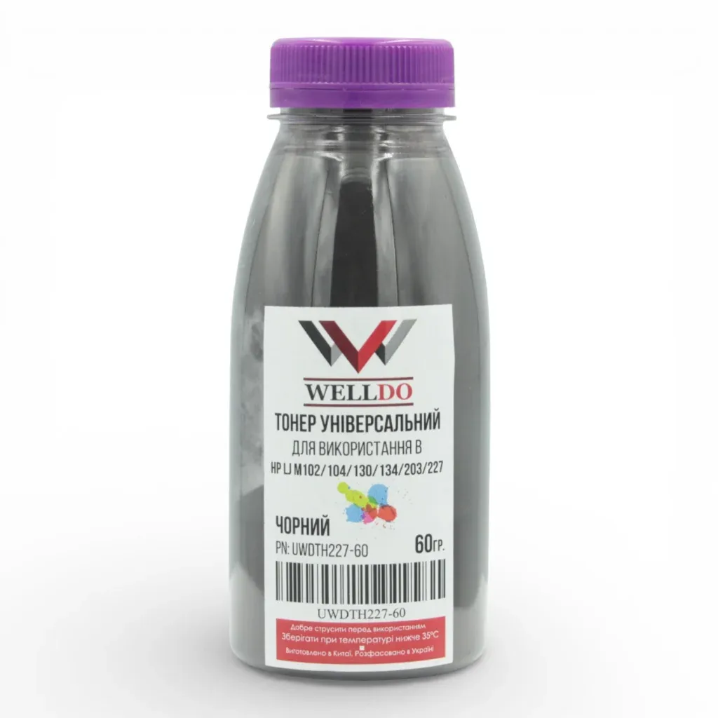 Тонер HP LJ M102, CF233A/CF230A/CF219A/CF217A 60г, original only Welldo (UWDTH227-60)
