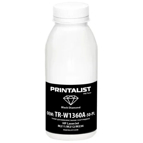 Тонер HP LJ M211/M212/M236, 50г Black Printalist (TR-W1360A-50-PL)