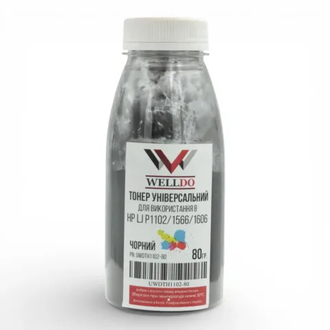 Тонер HP LJ P1560/1566/1600/1606/1530/1005/1006 Universal 80г Welldo (UWDTH1102-80)