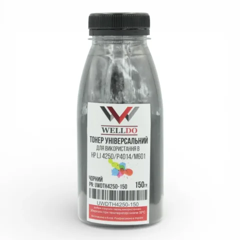 Тонер HP LJ P4014/4015/4515/Canon LBP351/352/3950, фасовка 150г Welldo (UWDTH4250-150)