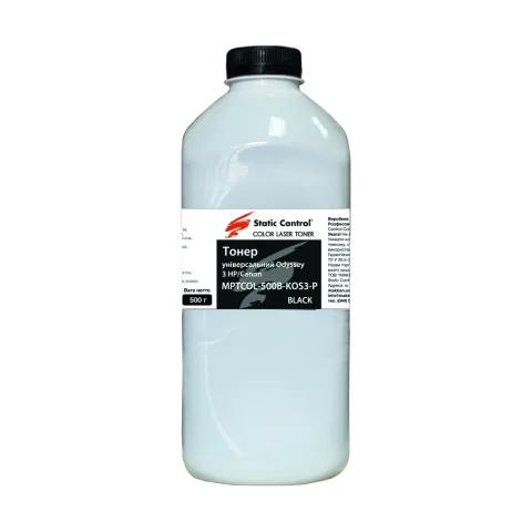 Тонер HP/Canon MPTCOL OS3 500г black (фасовка) Static Control (MPTCOL-500B-KOS3-P)